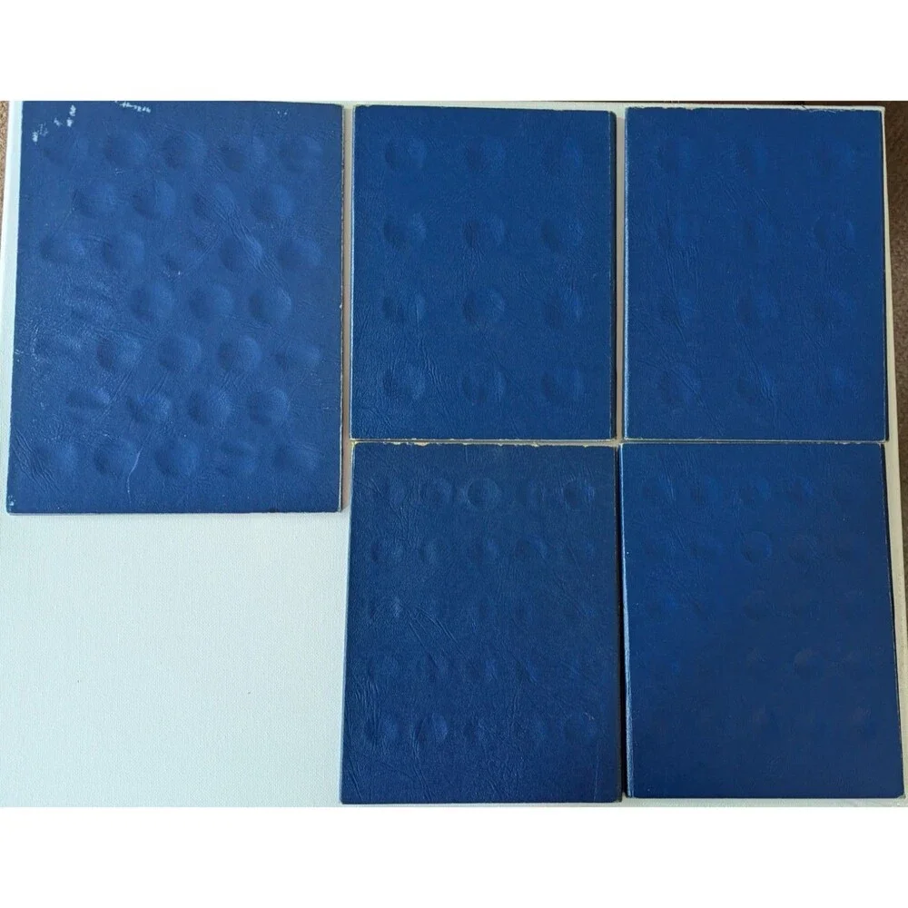 Lot of 5 Whitman Blue Various Coin Books/Folders Vintage (EMPTY NO COINS) VG